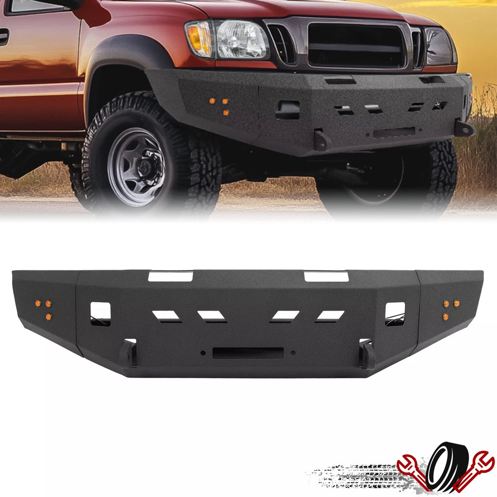 Steel Front Bumper with Lights & Winch Plate for Toyota Tacoma (1995–2004)