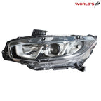 Halogen Headlight for Honda Civic (2016–2018) Chrome Driver Left