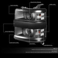 Projector Headlight Lamp for Chevy Silverado 2500HD 3500HD (2015–2019)