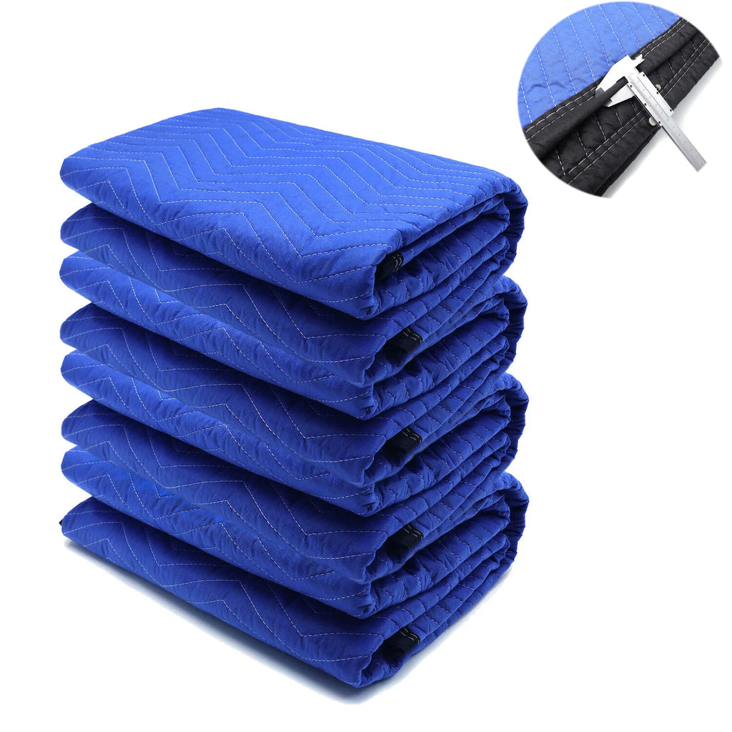 Set of 4 Extra Thick Furniture Moving Packing Blankets for Shipping