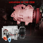 A/C Compressor with Clutch for Honda Civic 1.7L (2002-2005)