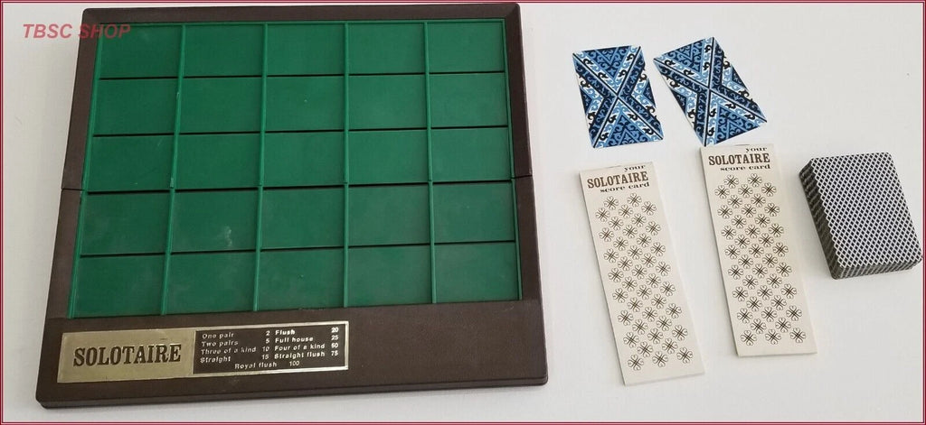 Vintage 1973 Solotaire Card Game Milton Bradley #4330 Poker