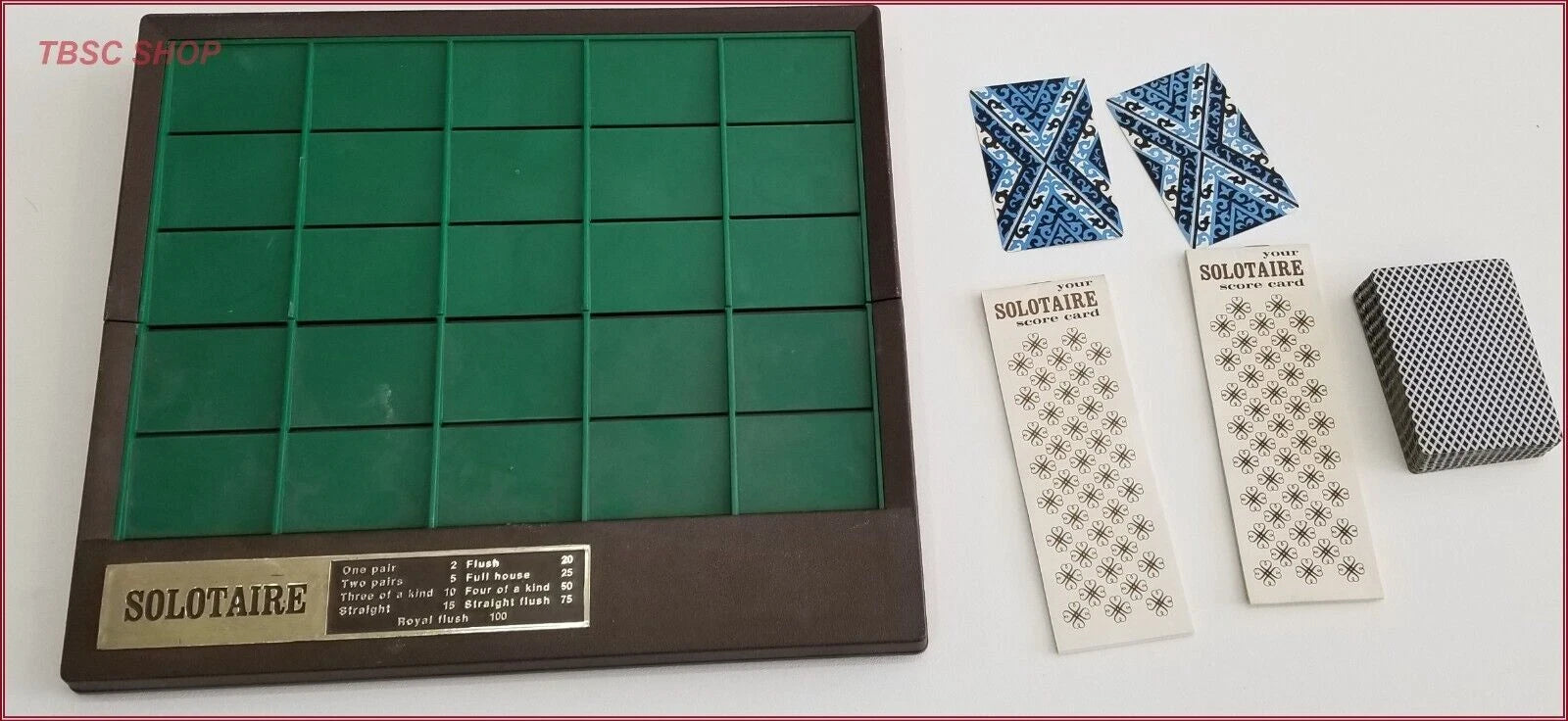 Vintage 1973 Solotaire Card Game Milton Bradley #4330 Poker