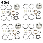 Set of 4 Carburetor Rebuild Kits for B&S 498260 492495 796611 493640