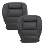 Set of 2 Leather Seat Covers for Chevy Silverado (2014–2019) Black