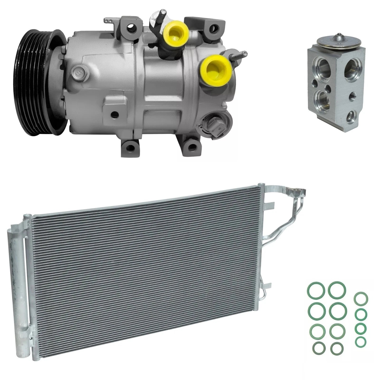 AC Compressor Kit with Condenser for Hyundai Azera 3.3L V6 (2012–2016)