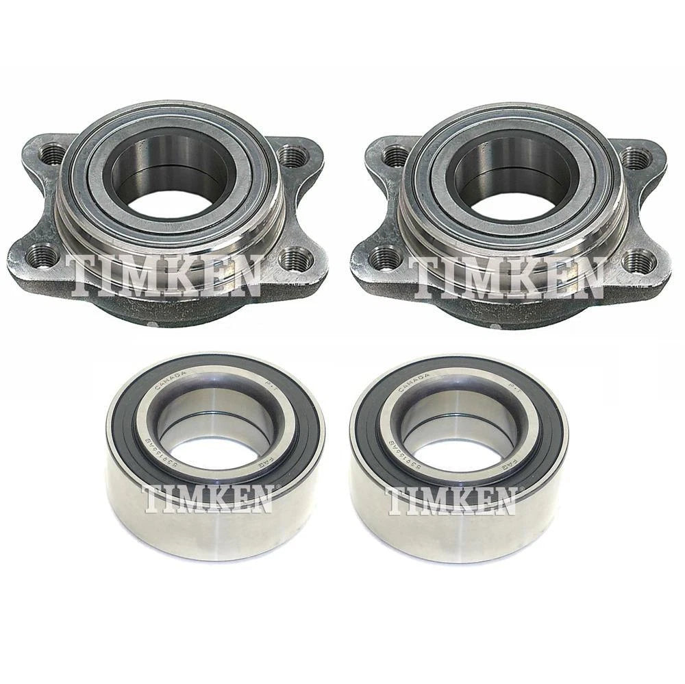 Set of 2 Wheel Bearing & Hubs for Audi A4 Quattro RS4 AWD (2002–2008)