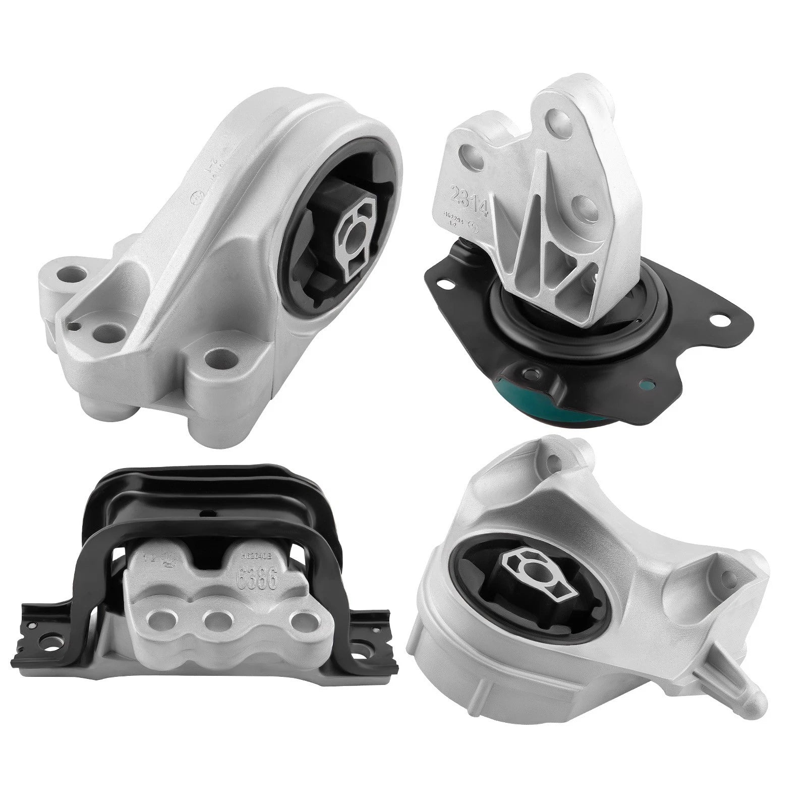Set of 4 Motor & Trans Mounts for Chevy Equinox (2010–2017) & GMC Terrain (2010–2016) 2.4L