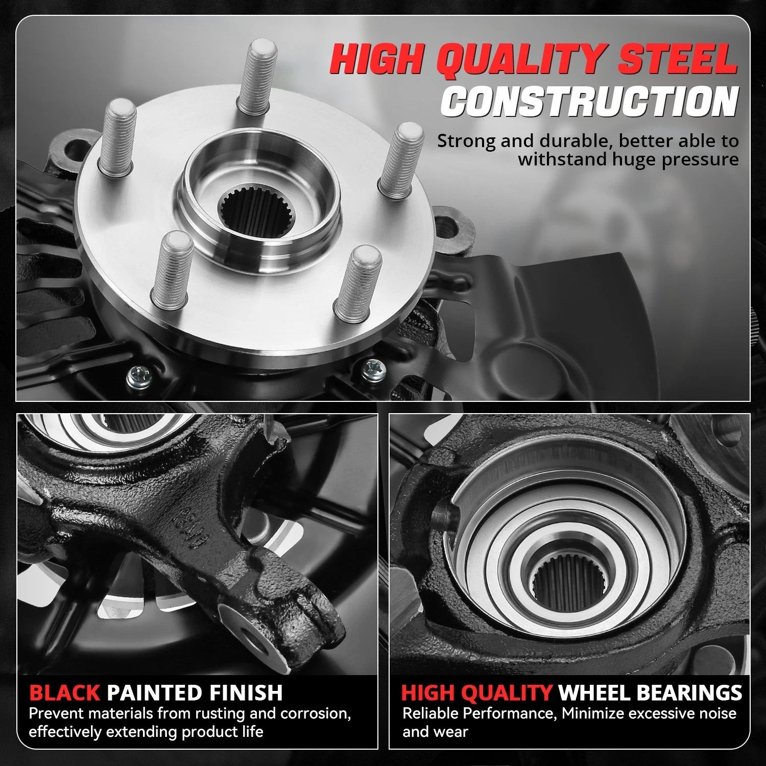 Front Right Loaded Wheel Bearing Knuckle Assembly for Toyota Camry (2012–2017)