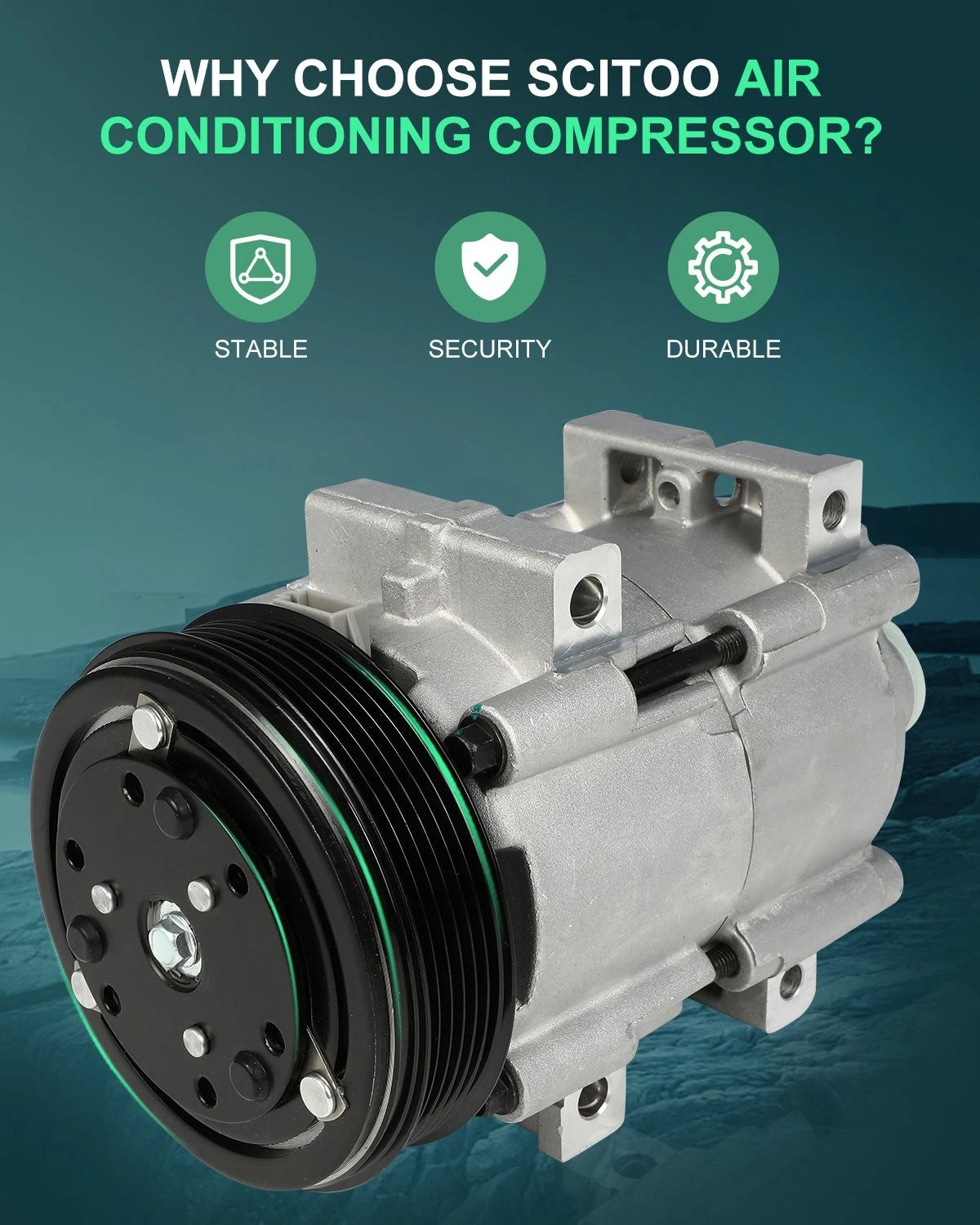 A/C Compressor w/Clutch for Ford Escape Mazda Tribute 2.0L (2002–2004)