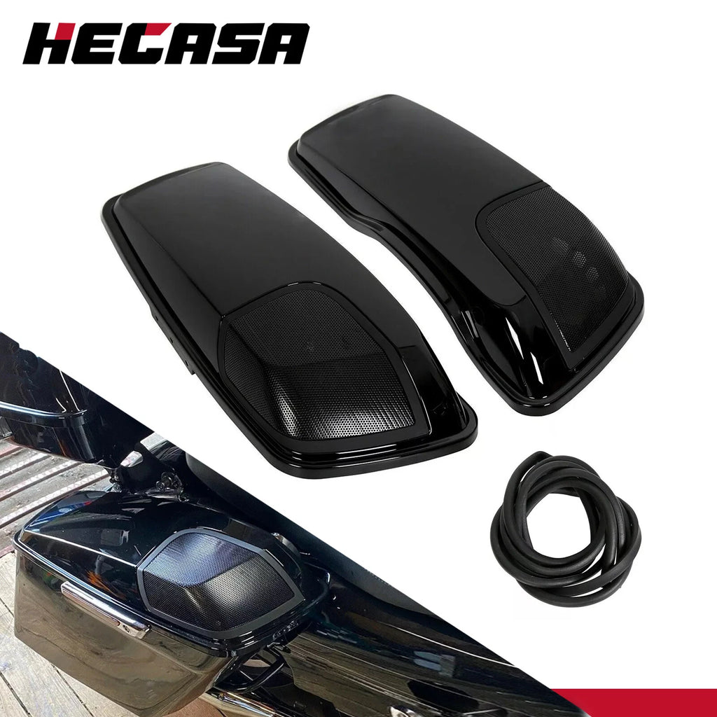 Saddle Bag Lids with Speaker Cutouts for Harley Touring Road King Glide (2014–2024)