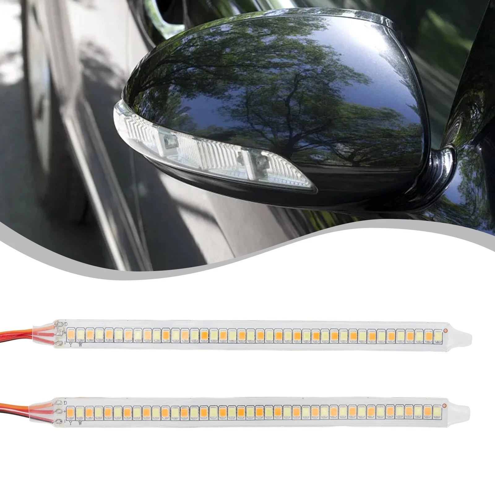 LED Flowing Turn Signal Lamp for 14CM/18CM Car Rearview Mirror