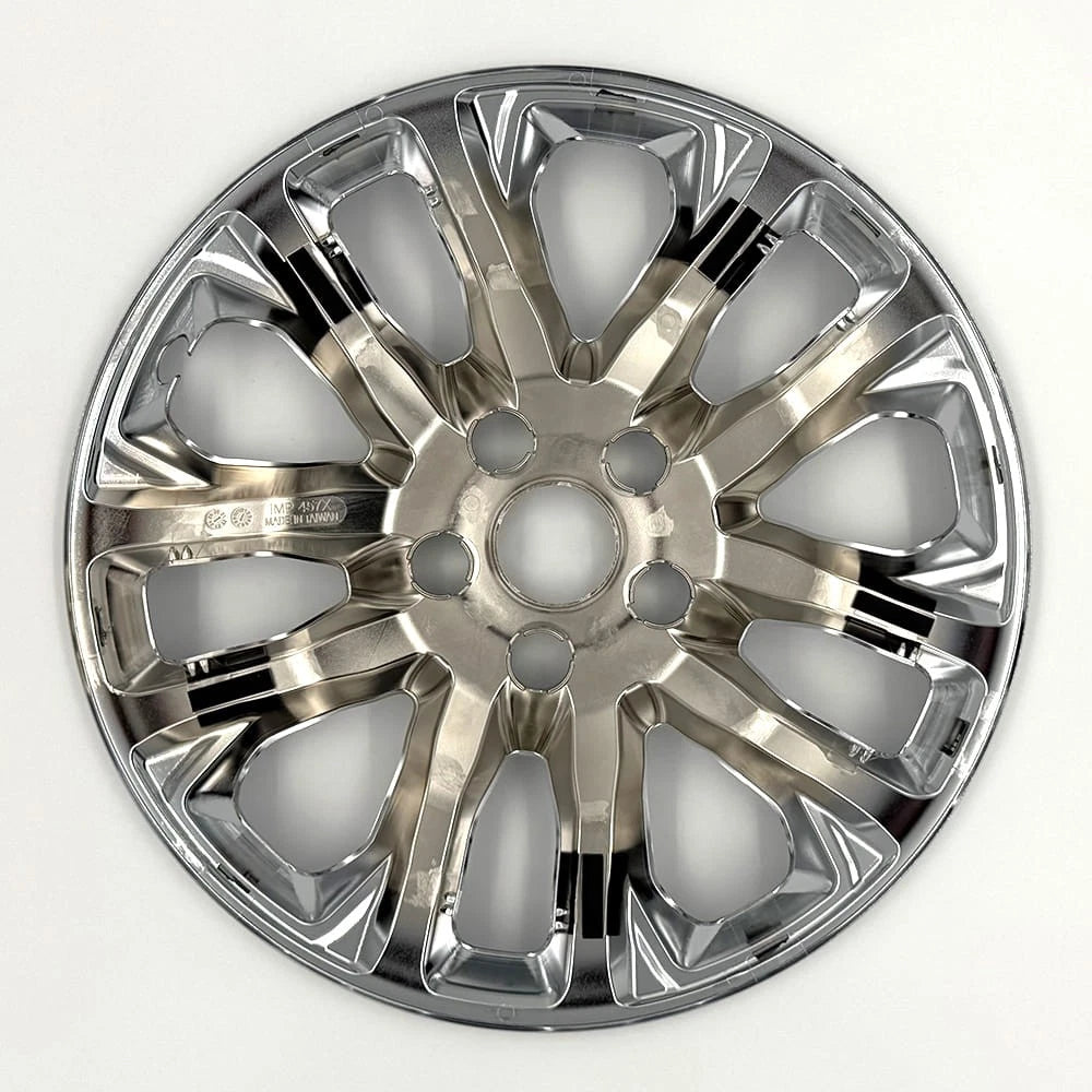 Wheel Skins Set 4 Chrome 17 Inch 5 Double Spoke for Jeep Cherokee (2019–2021)