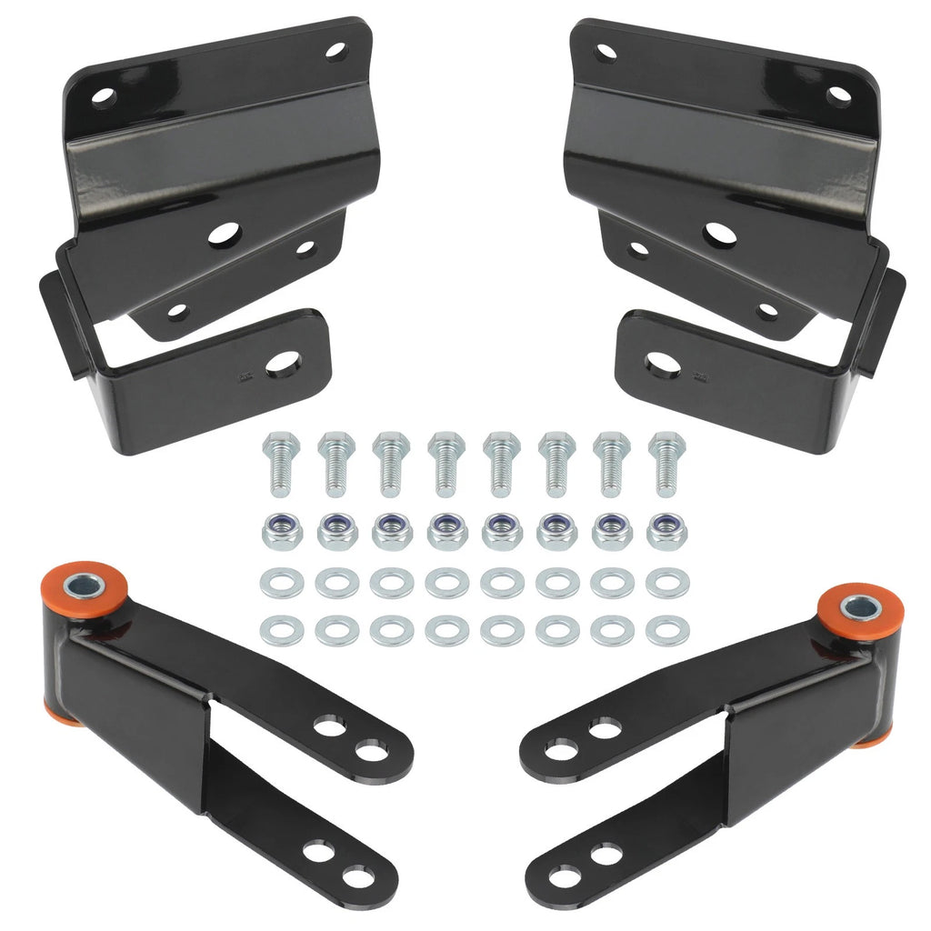 Rear 4 Inch Drop Kit Shackles Hangers for Chevy Silverado GMC Sierra 1500 (1999–2006)