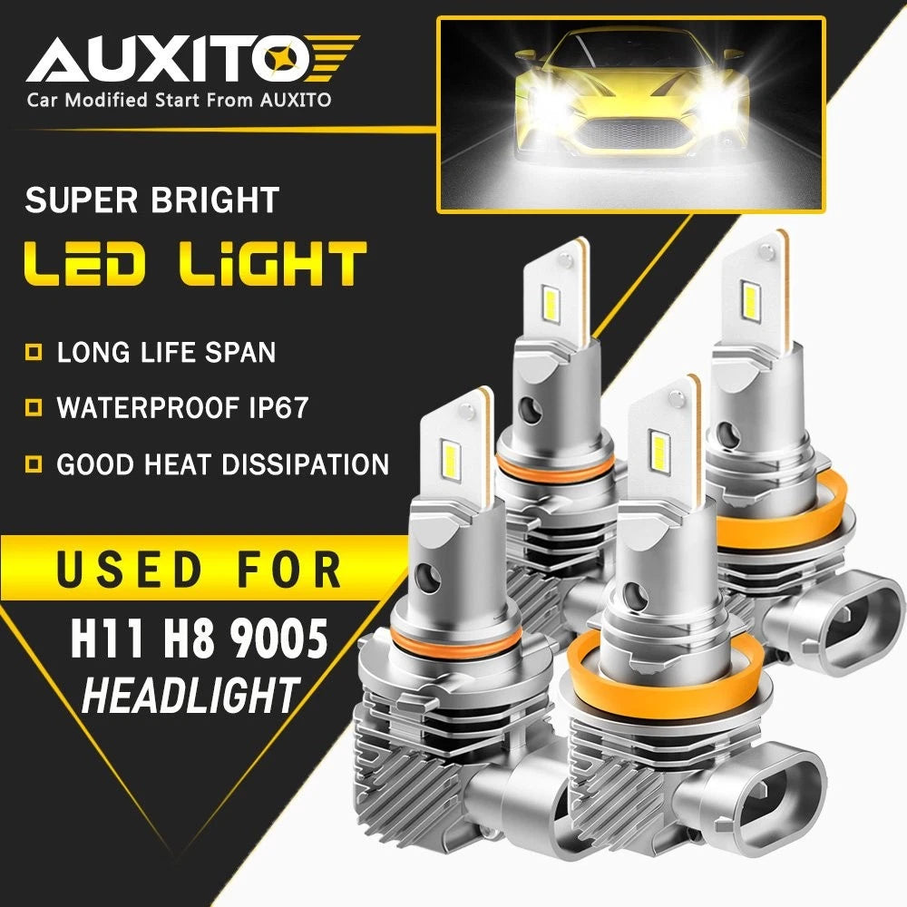 9005 H11 H8 LED Headlights Kit Combo Bulbs for Universal Fit (6000K)