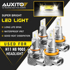 9005 H11 H8 LED Headlights Kit Combo Bulbs for Universal Fit (6000K)