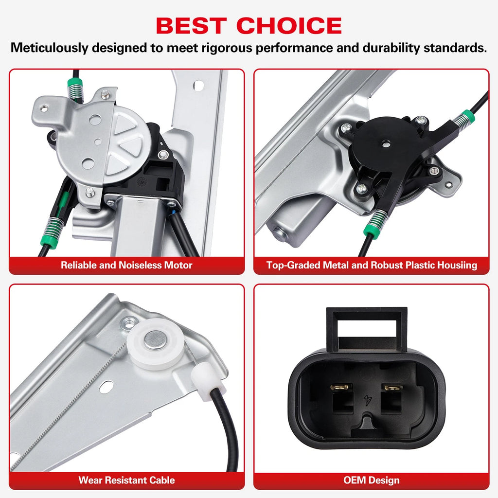 Power Window Regulator for BMW E46 323i 325i 328i 330i (1998–2006) Rear Left