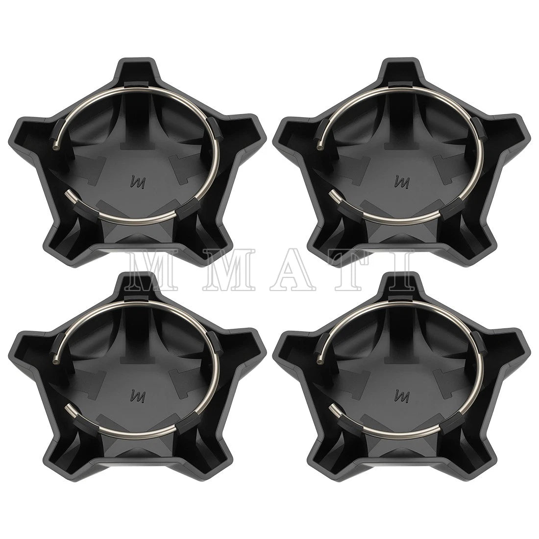 4X Matte Flash 5 Lug Rim Caps for Polaris RZR Turbo R 4 (2022–2024) #1523842-744