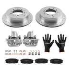 Rear Brake Rotors Calipers Pads Kit for Toyota Sequoia Tundra (2008–2016)