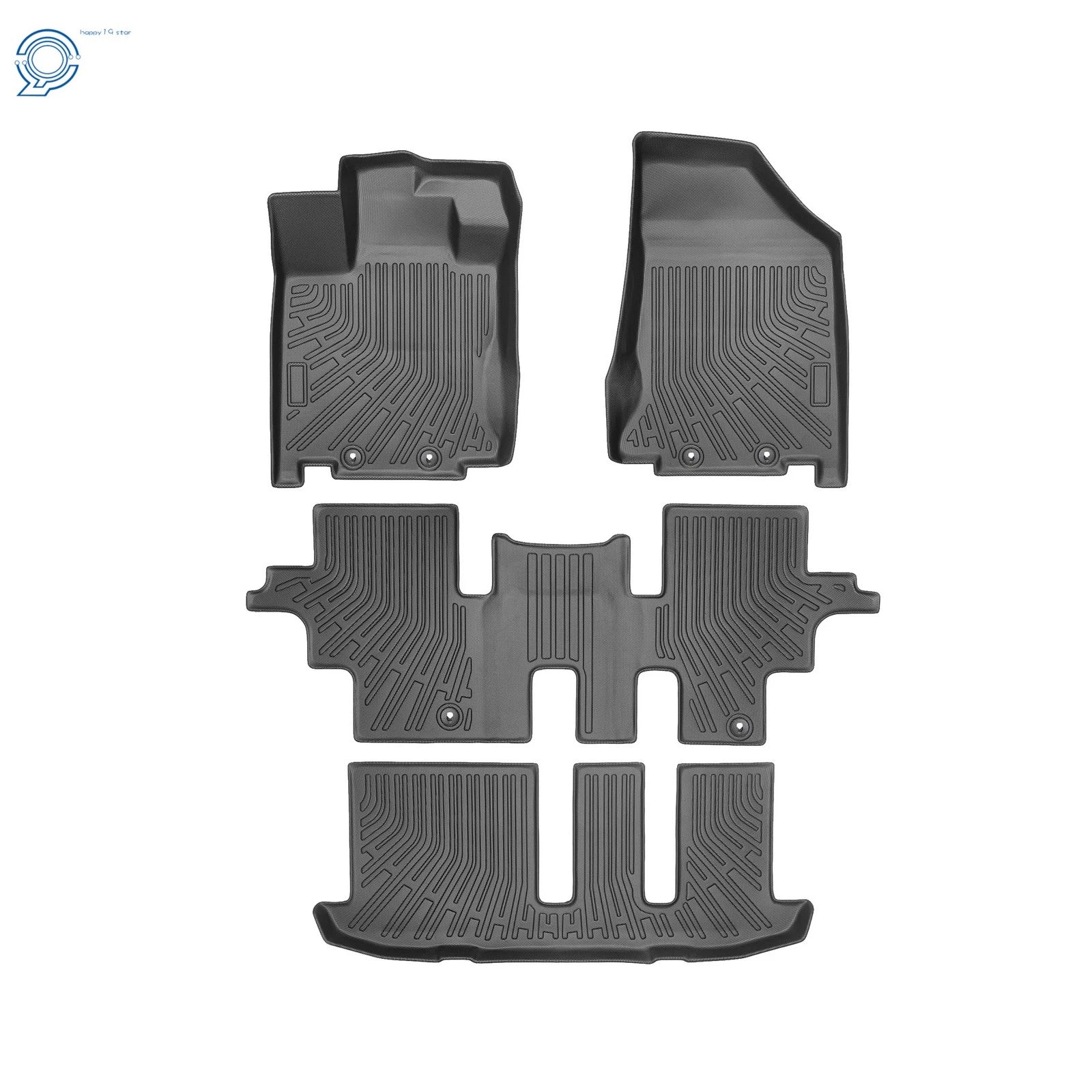 Set of 4 TPE Floor Mats for Nissan Pathfinder (2013–2020) Infiniti QX60 (2014–2020)