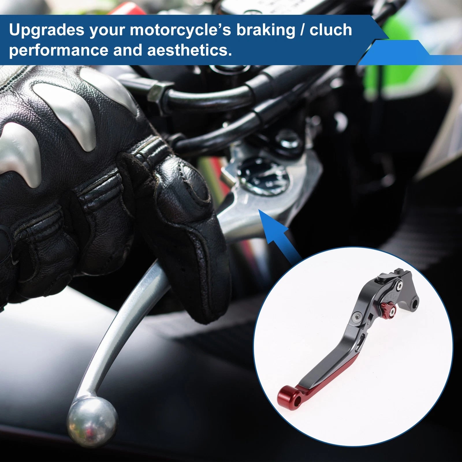 Adjustable Brake Clutch Levers for Suzuki GSXR150 (2017–2020) Titanium Red