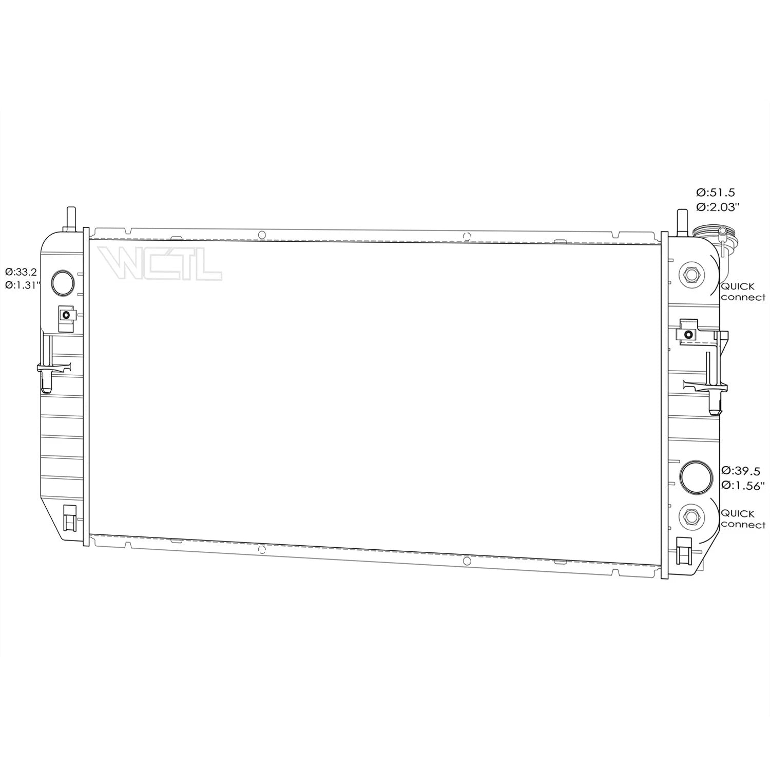 Replacement Plastic Radiator for Buick Lucerne (2006–2008)