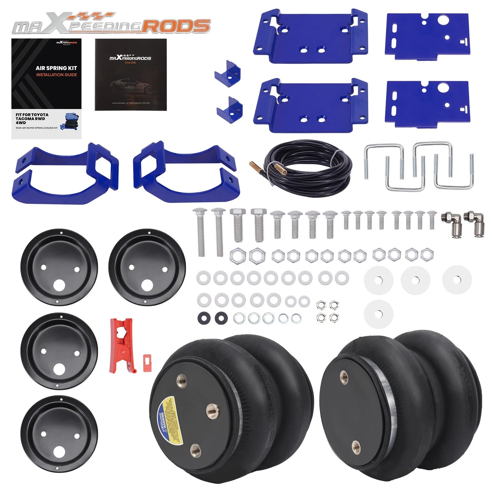 Rear Air Suspension Helper Spring Kit for Toyota Tacoma (2016–2023)