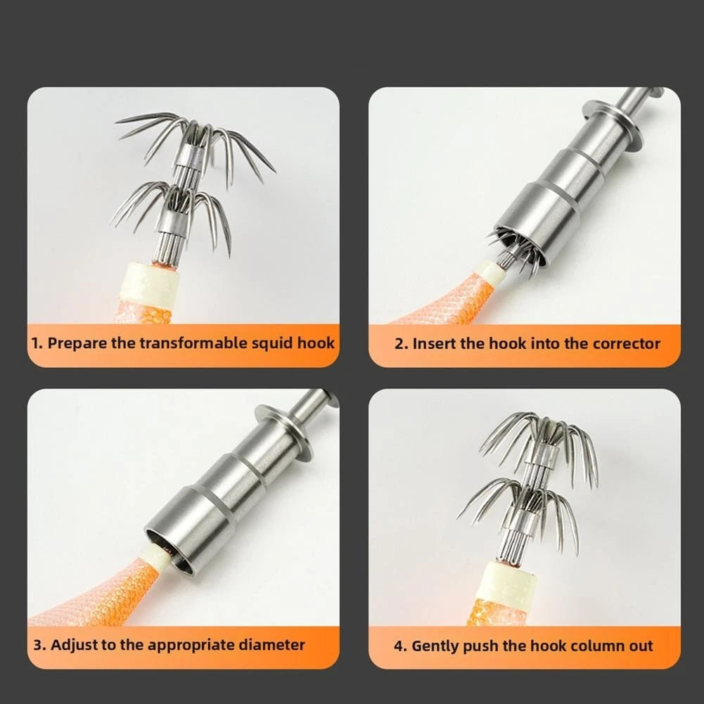 Stainless Steel Hook Pusher and Straightener for Squid Shrimp