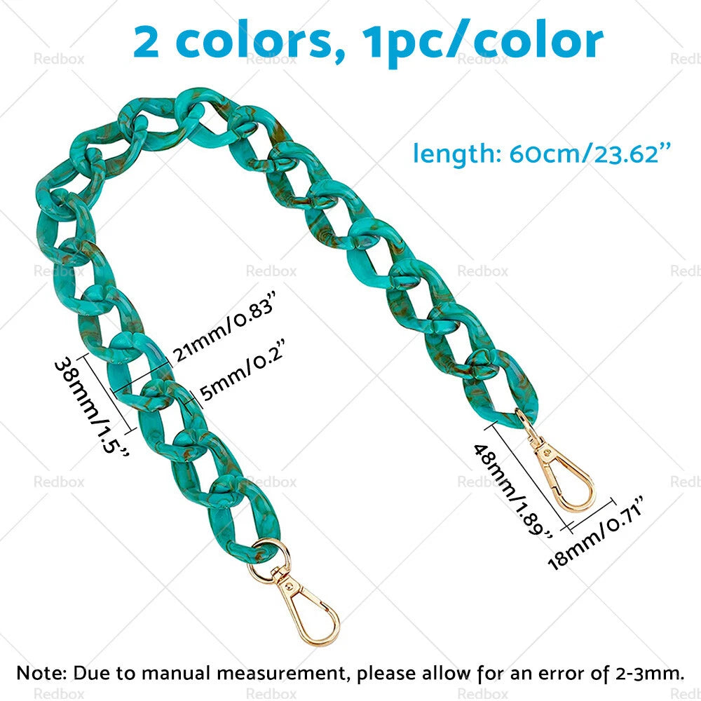 2Pcs Acrylic Bag Strap for Detachable Clutches
