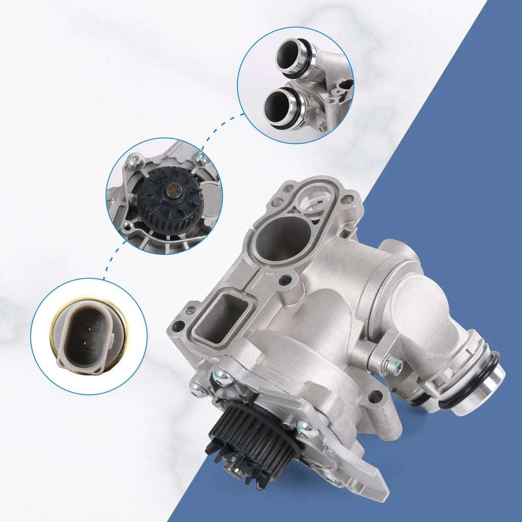 Aluminum Water Pump for Audi A3 A4 A5 Q6 Quattro VW CC TT Tiguan (2008–2016)