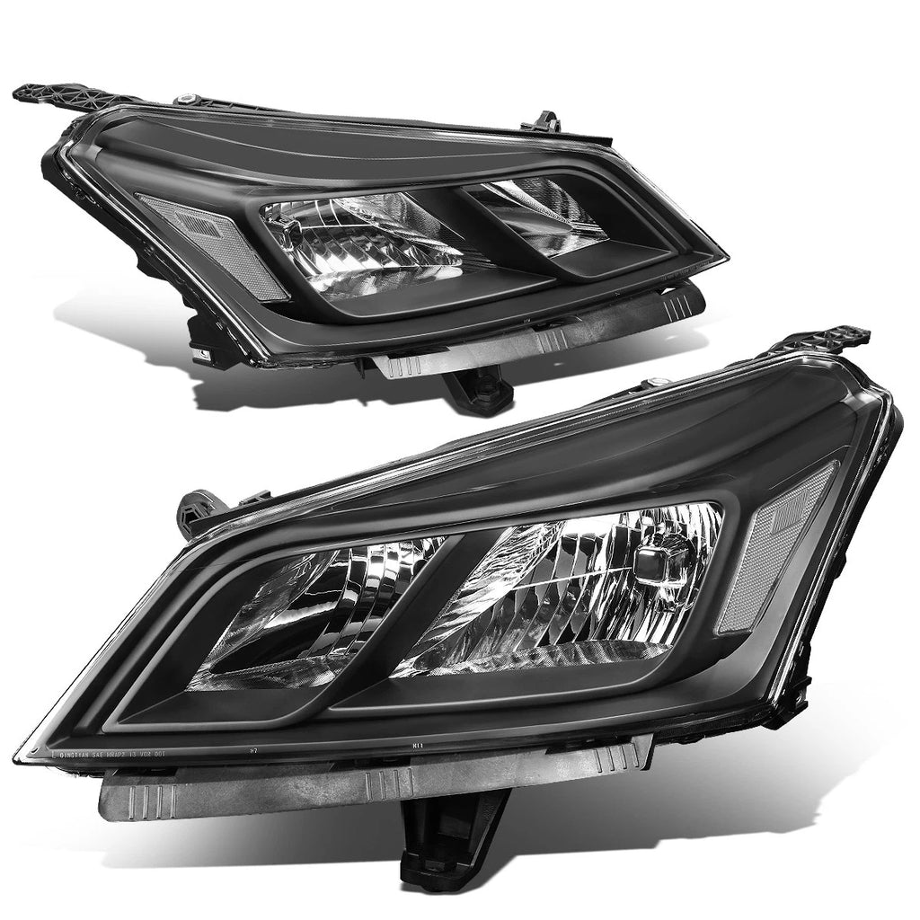 Set of 2 Black Clear Signal OE Style Headlights for Chevy Traverse (2013–2017)