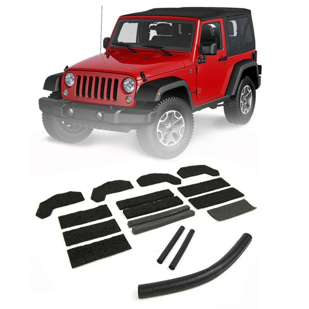 Exterior Hard Top Roof Seal Kit for 2007-2018 Jeep Wrangler JK