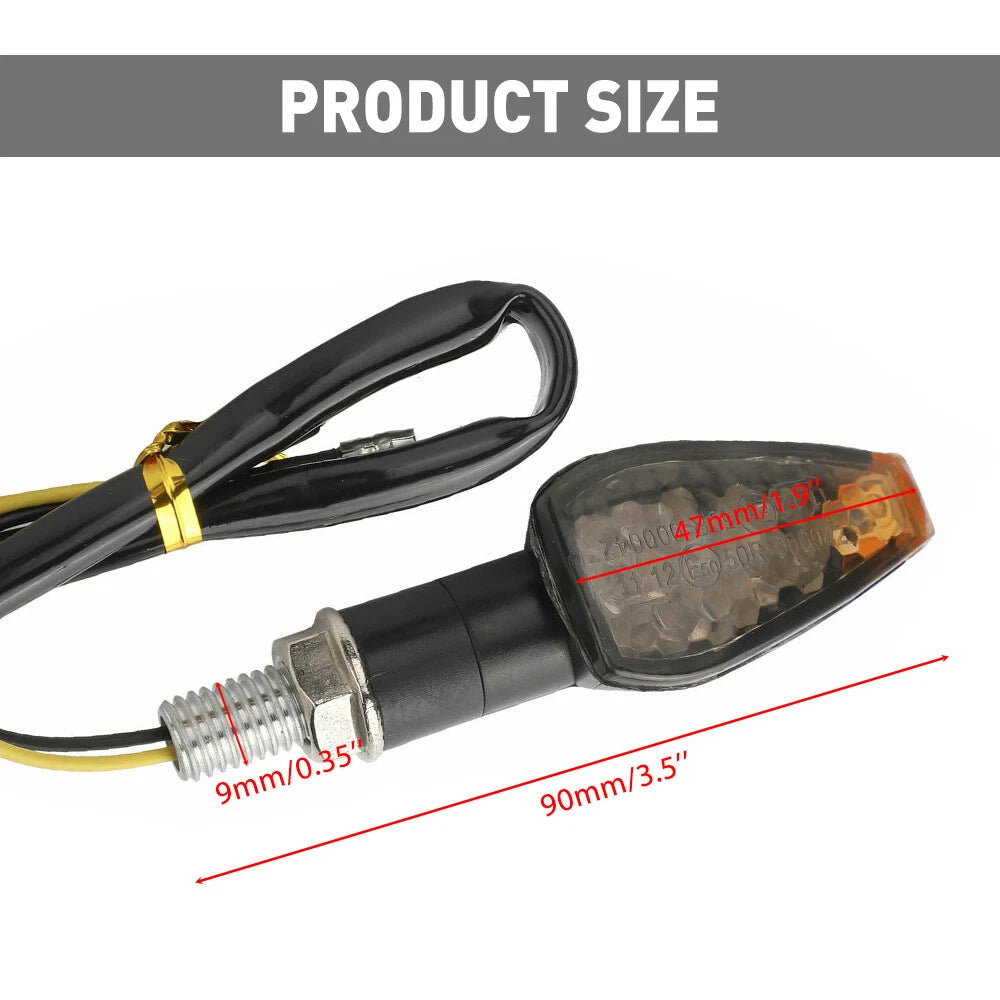 2X LED Turn Signal Indicator for Motorcycle (Smoked)