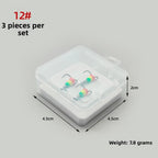 Treble Hooks for Ice Fishing (8#, 16.3mm, 0.6g, Diamond Pattern)