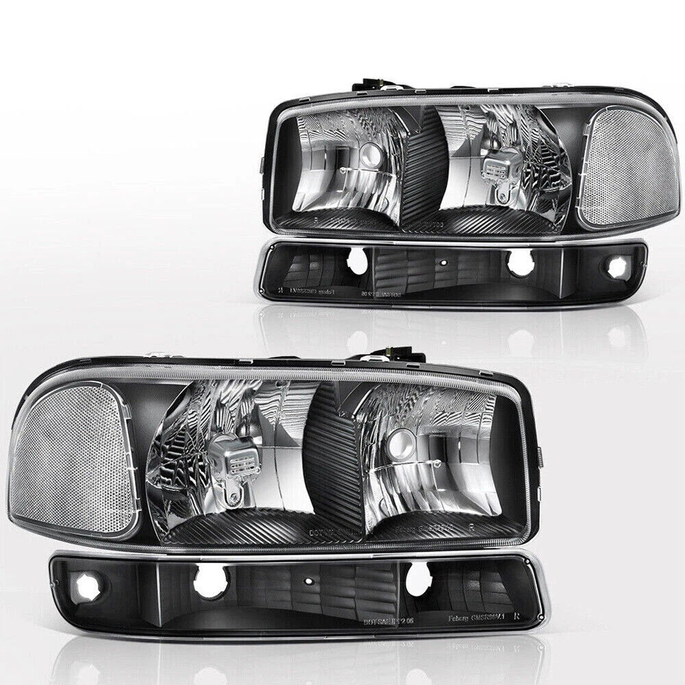 Set of 4 Headlight Assemblies for Sierra 1500, Yukon (1999–2007)
