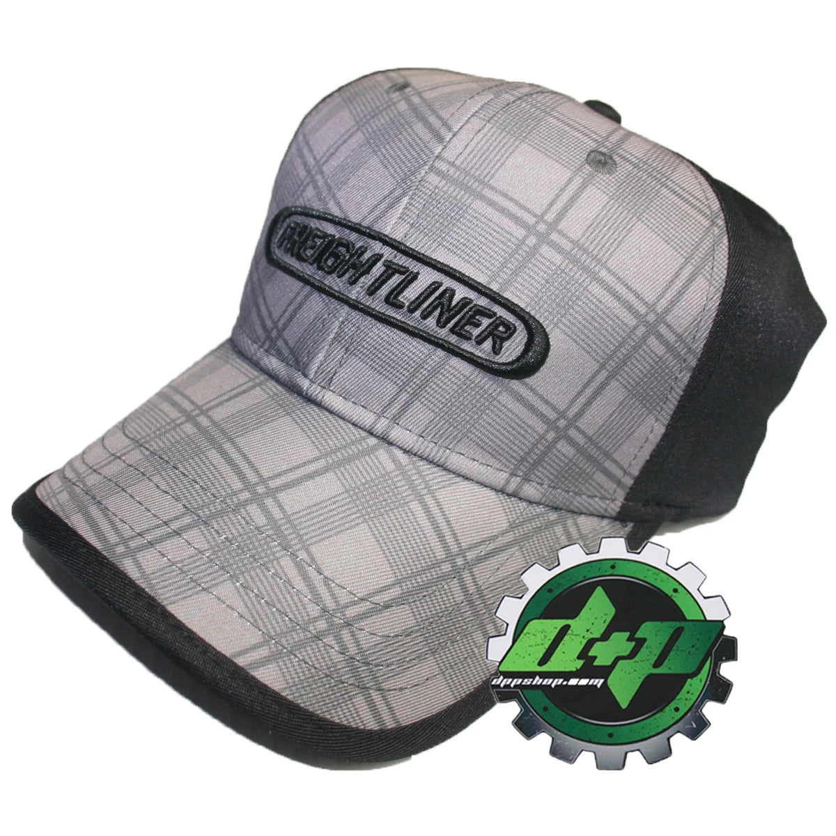Freightliner Gray Plaid Stripe Hat for Freightliner Trucks (All Years)