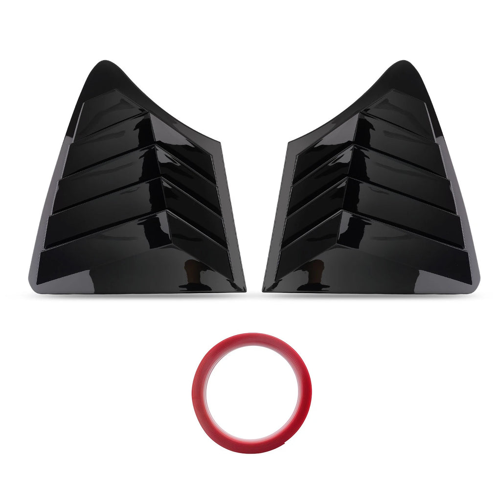 Quarter Panel Side Window Louvers for Infiniti Q50 (2014–2024) Gloss Black ABS