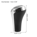 6 Speed Manual Shift Knob for BMW X1 E84 (2009–2015) Faux Leather Black Silver Tone
