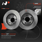 Front Disc Brake Rotors & Ceramic Pads for Mitsubishi Lancer (2008-2017)