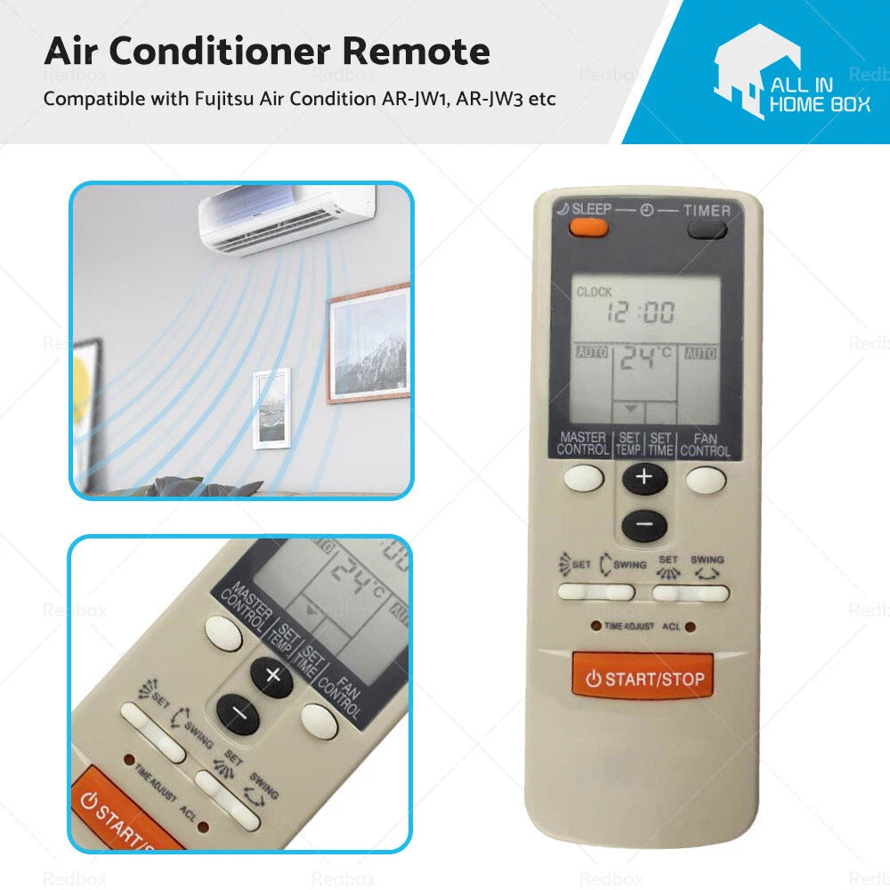 Air Con Remote for Fujitsu AR-JW1 AR-JW3 AR-JW11 AR-HG1 AR-HG2 ARDB1 (No Year)
