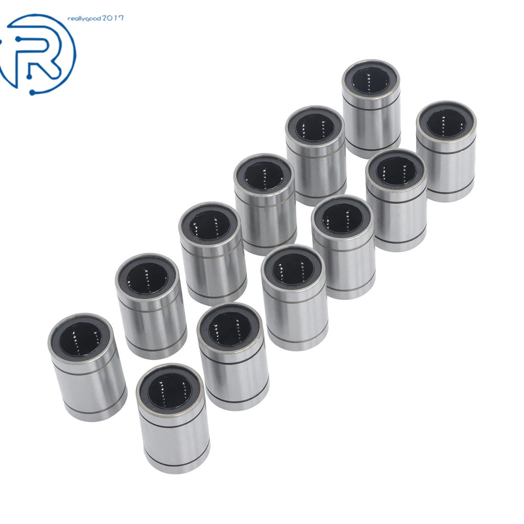 12Pcs LM25UU Linear Ball Bearings for Various Applications (40mm OD, 25mm Bore)