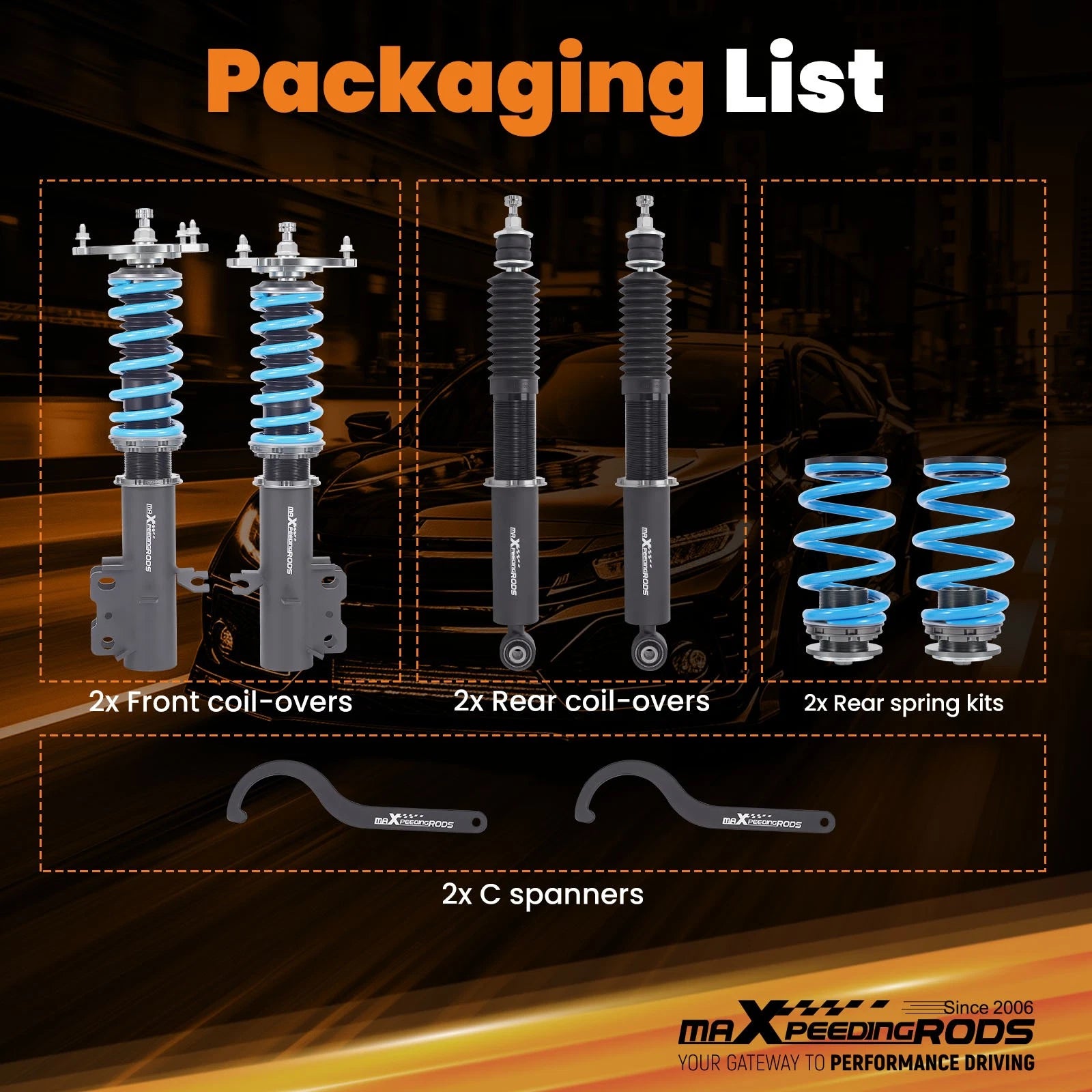 Coilovers 24 Way Damper Lowering Kit for Nissan Cube Z12 (2009-2014)