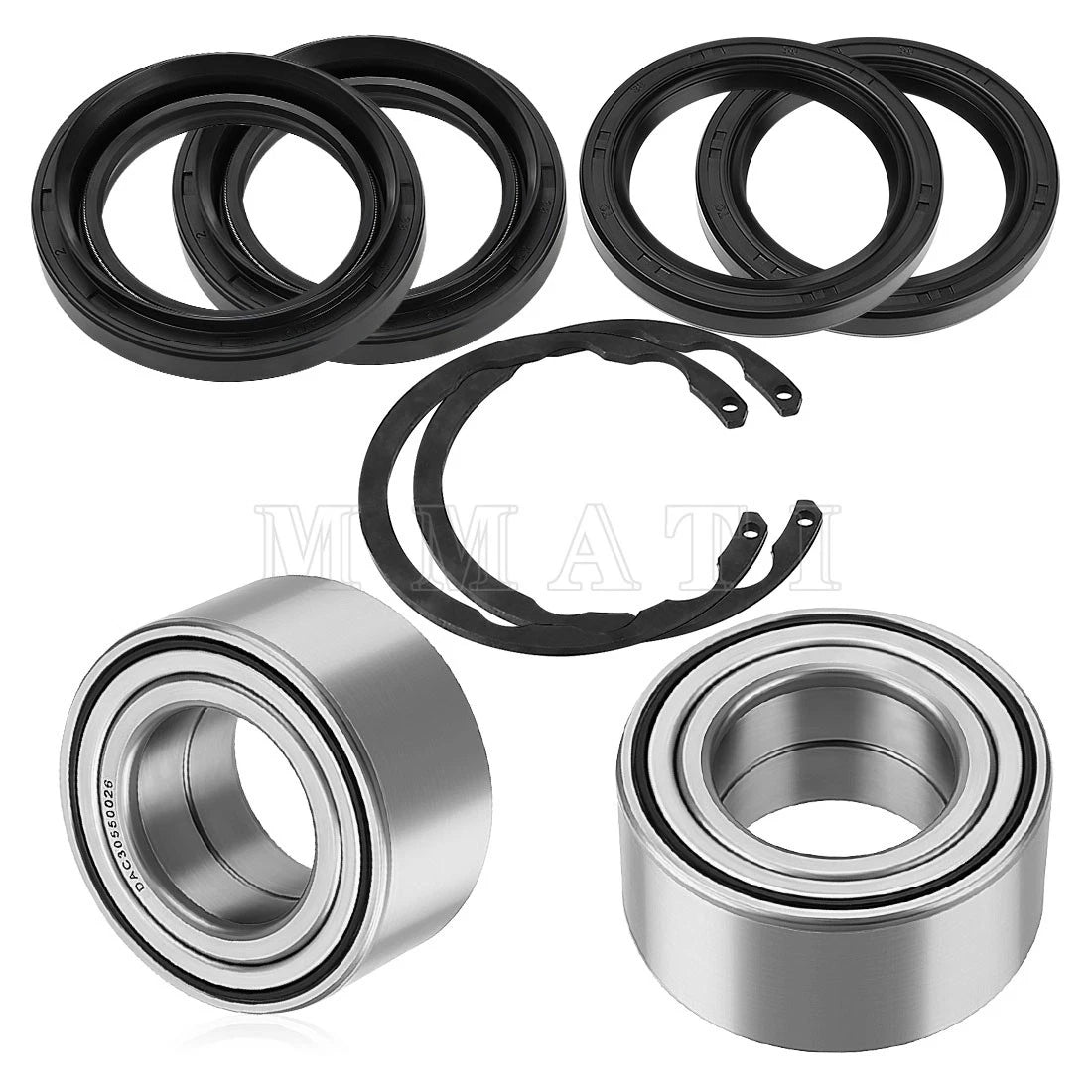 2X Front Wheel Bearings w/ Seals Kit for Kawasaki Bayou 300 400 (1990–2004)