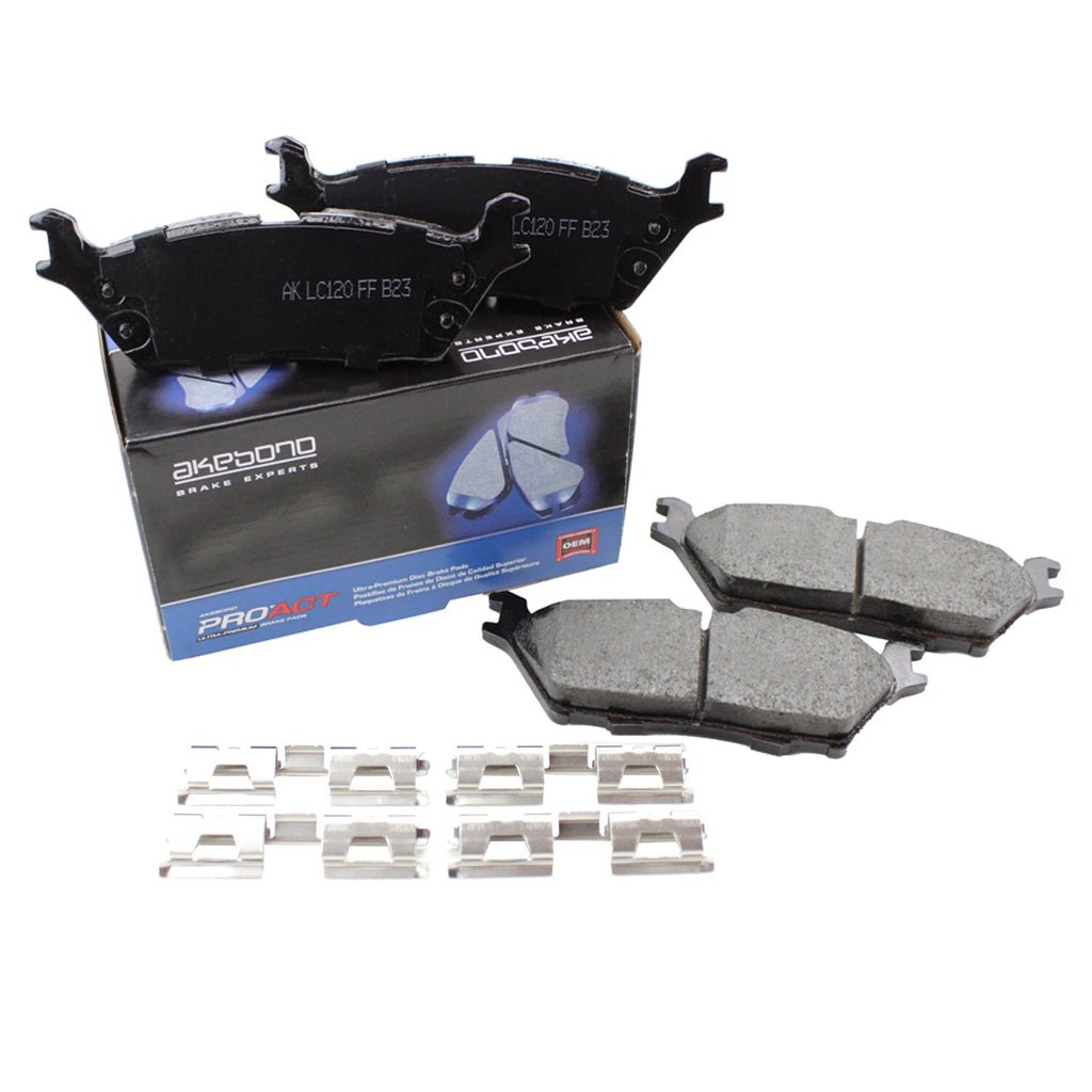 Set of 4 Akebono ProACT Rear Ceramic Slotted Brake Pads for F-150 Expedition Navigator
