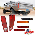 Set of 6 Tail Lights & Side Fender Markers for Ford F150 F250 E150 (1973–1979)