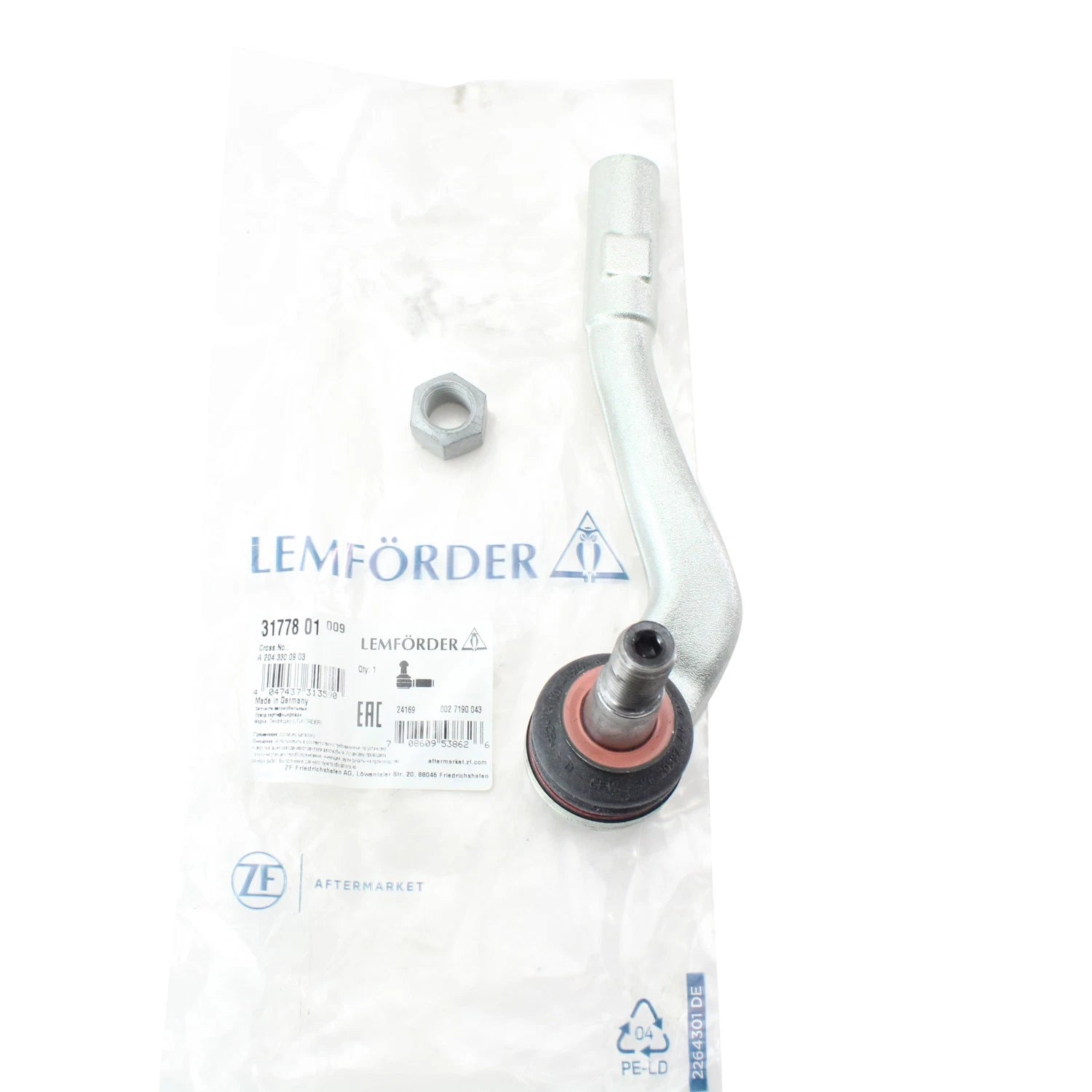 Lemfoerder Left Outer Tie Rod End for 3177801