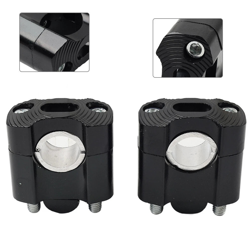 Handlebar Fat Bar Mount Clamps Risers Adaptor for Dirt Pit Bike (7/8 to 1-1/8)