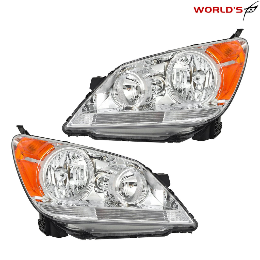 Set of 2 Chrome Halogen Headlights for Honda Odyssey (2005–2010)
