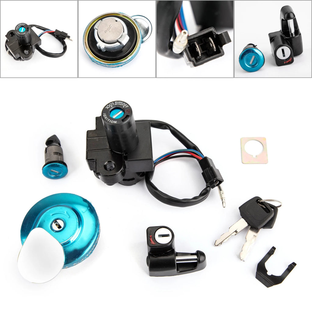 Ignition Switch Lock Fuel Gas Cap Helmet Lock Keys Kit for Honda CL400 (1999)
