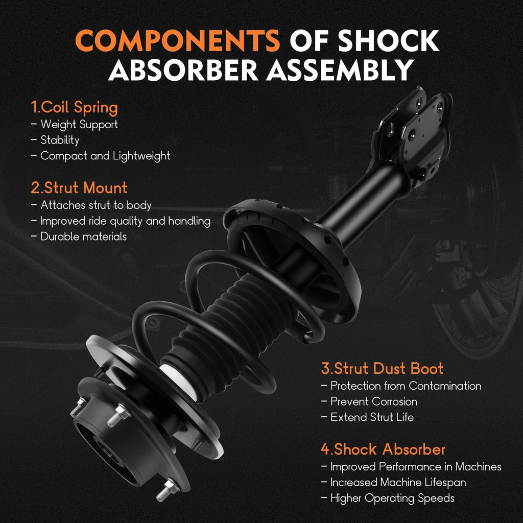 Set of 4 Quick Complete Strut Assembly for Subaru Outback (2005–2009)